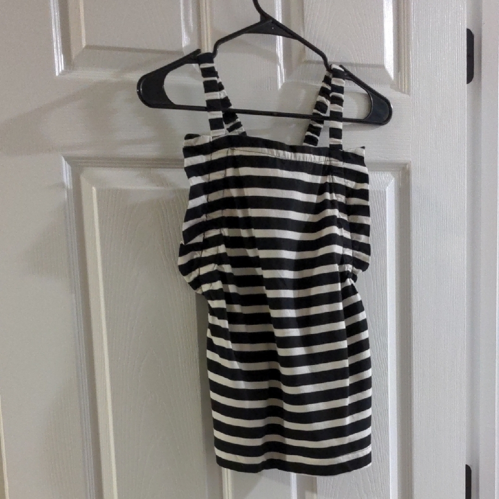Black and White Striped Top